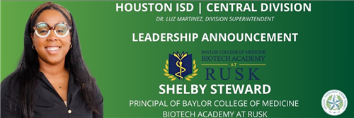 BCM Rusk Leadership Announcment, Principal Shelby Steward